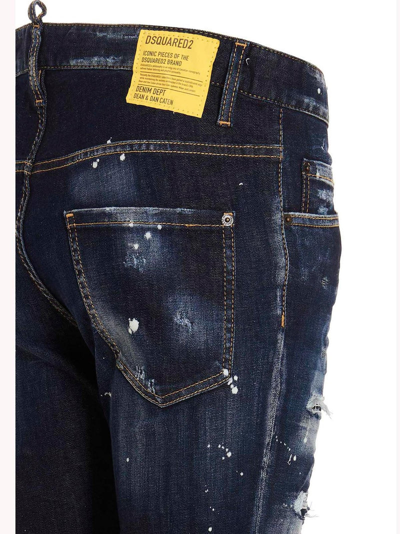 Dsquared2 Mid-Rise Distressed Skinny-Fit Jeans