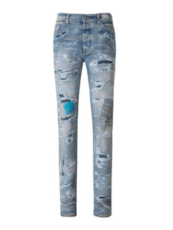 Amiri Amiri Distressed Mid-Rise Jeans