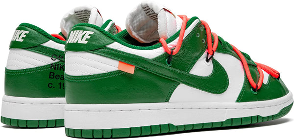 OFF-WHITE X NIKE Off-White x Nike Green/White Leather Dunk Low Top Sneakers Size 46