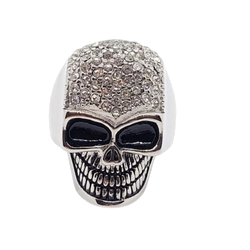 Tenaciti Diamond Embedded Skull Ring