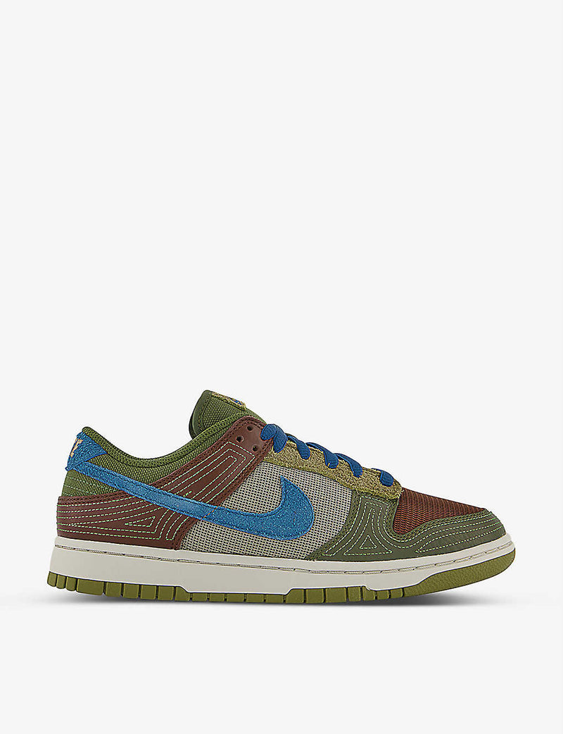 NIKE Dunk Low Cacao Wow leather and mesh trainers