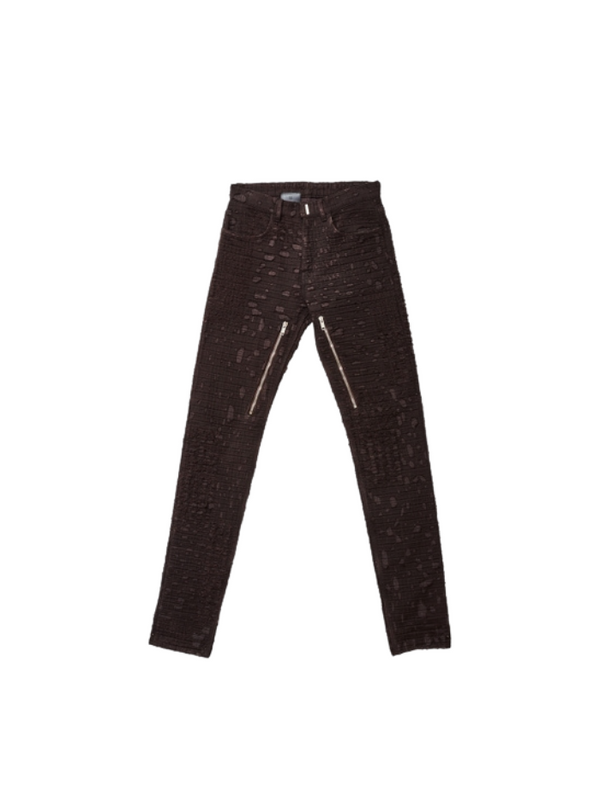 GIVENCHY Zipped Slim Fit Denim Trousers Dark Brown