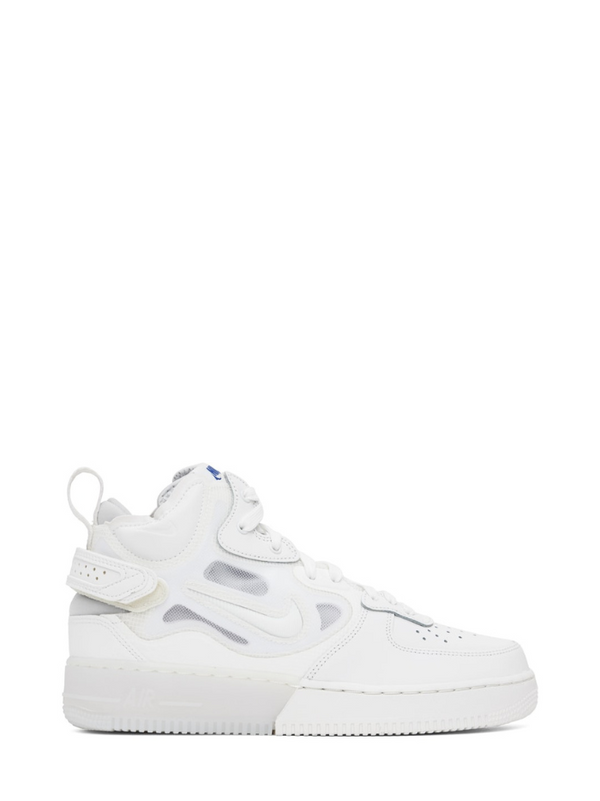 NIKE White Air Force 1 Mid React Sneakers
