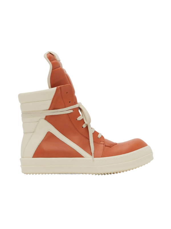 RICK OWENS Orange Geobasket Sneakers