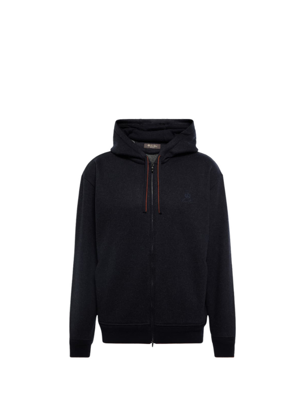 LORO PIANA Zipped cashmere-blend hoodie