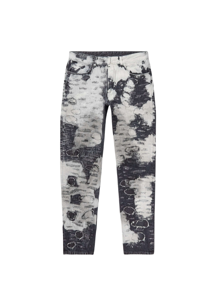 GIVENCHY Slim-Fit Distressed Bleached Jeans