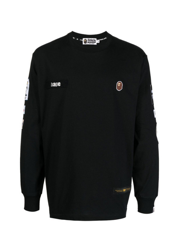 A BATHING APE® appliqué-logo long-sleeve T-shirt