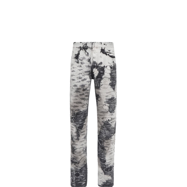 GIVENCHY Slim-Fit Tapered Distressed Tie-Dyed Jeans for Men