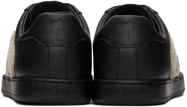 PALM ANGELS Black Teddy Bear Tennis Sneakers