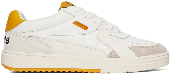 PALM ANGELS White & Yellow University Sneakers