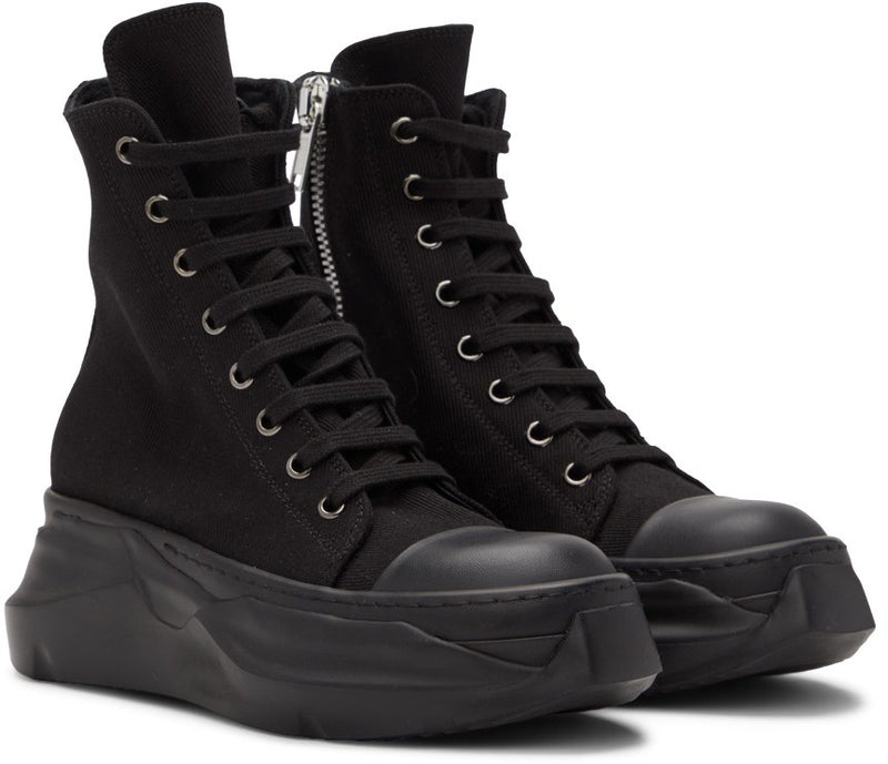 RICK OWENS DRKSHDW Black Abstract High Sneakers